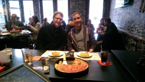Me and my friend and fellow geographer Edward-John eating Chicago deep dish pizza. Almost everyone in this restaurant was a geographer